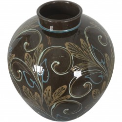 Herman A. Kähler. Gulvvase af glaseret lertøj. 