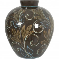 Herman A. Kähler. Gulvvase af glaseret lertøj. 