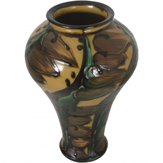 Herman A. Kähler. Stor vase af glaseret keramik.