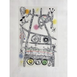 Joan Miró (1893-1983).  Les Forestiers Gris 