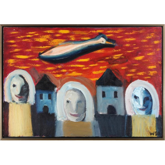 Wiliam Skotte Olsen: Uden titel  Olie på lærred. 