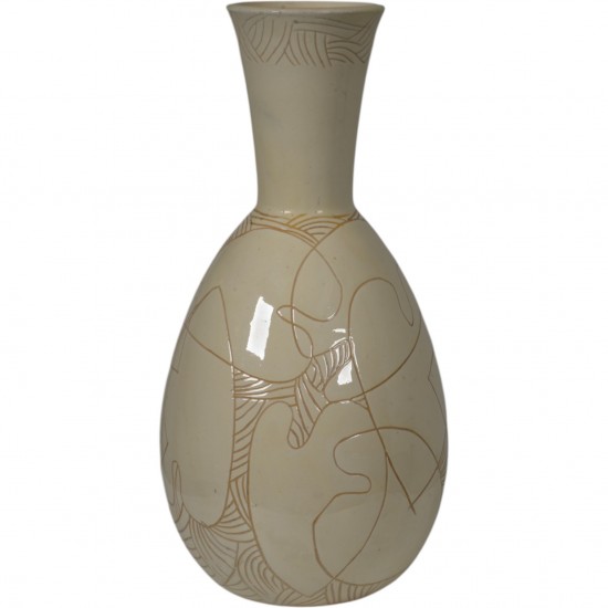 Herman. A. Kähler.Vase af lertøj.