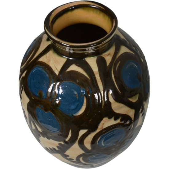 Herman. A. Kähler.Vase af lertøj. 