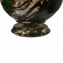 Herman A. Kähler. Stor gulvvase af glaseret lertøj. 