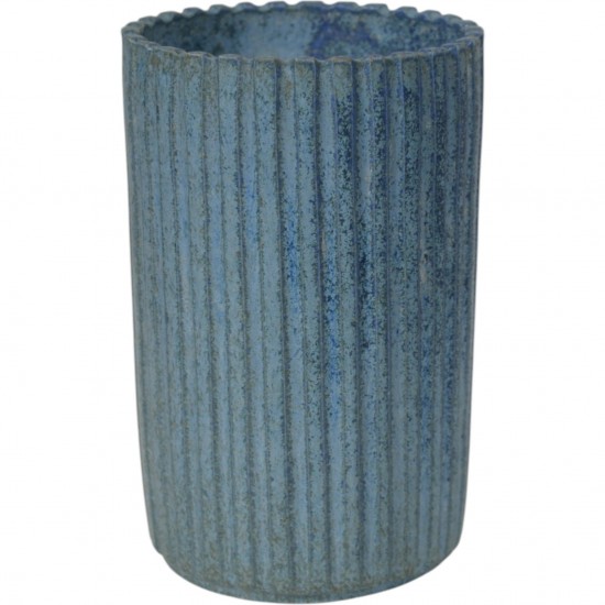 Arne Bang Stoneware blue vase.