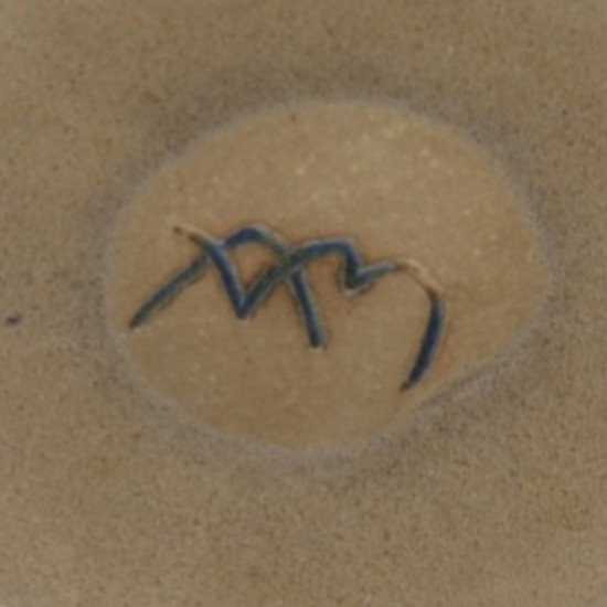 Arne Bang Stoneware blue vase.