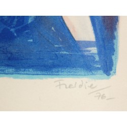 Wilhelm Freddie (1909-1995) litografi 