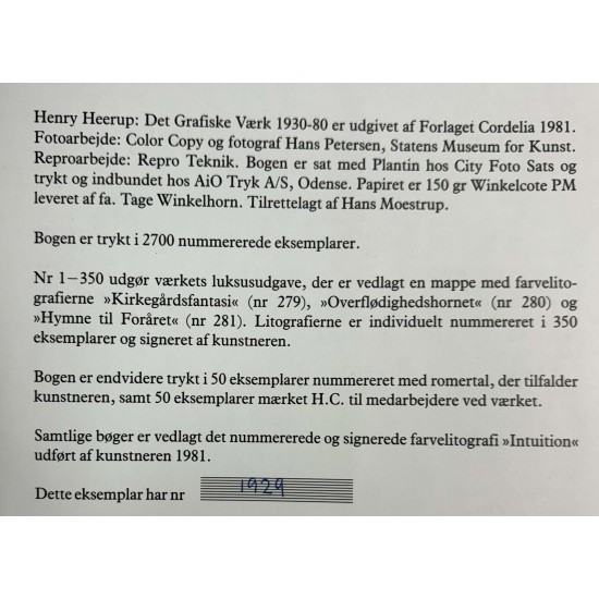 Henry Heerup. 'Det grafiske værk 1930-80' Henry Heerup. 'Det grafiske værk 1930-80'