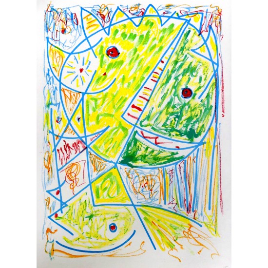 Egill Jacobsen (1910-1998): 'Maskefigur'. Egill Jacobsen (1910-1998): 'Maskefigur'.