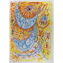 Egill Jacobsen (1910-1998): 'Maskefigur'.  Egill Jacobsen (1910-1998): 'Maskefigur'.