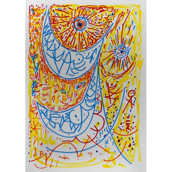 Egill Jacobsen (1910-1998): 'Maskefigur'. Egill Jacobsen (1910-1998): 'Maskefigur'.