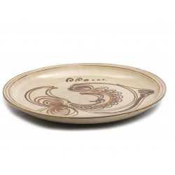 Kähler: Stort cirkulært fad af stentøj. Kähler: Stort cirkulært fad af stentøj.