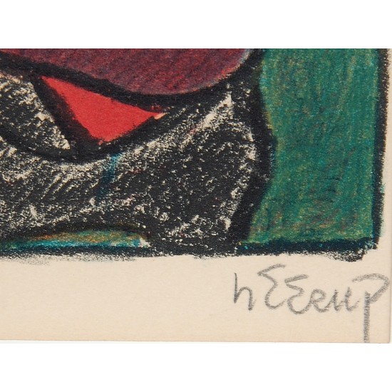 Henry Heerup 1907-1993. Sign. Heerup Litografi 