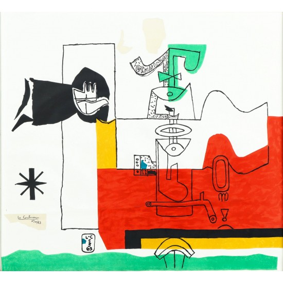 Le Corbusier (1887-1965). 'Totem', lithograph