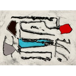 Robert Jacobsen. (1912-1993) Komposition fra mappen: "En årstid i helvede" 1992.