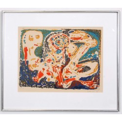 Asger Jorn 1914-1973, Drame Romantique, litografisk værk fra 1953 Asger Jorn 1914-1973, Drame Romantique, litografisk værk fra 1953