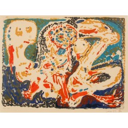 Asger Jorn 1914-1973, Drame Romantique, litografisk værk fra 1953 Asger Jorn 1914-1973, Drame Romantique, litografisk værk fra 1953