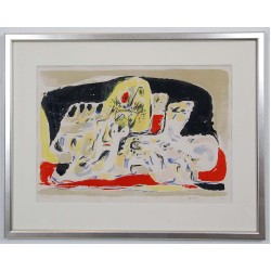 Asger Jorn 1914-1973, Troldtøj, litografisk værk fra 1955 Asger Jorn 1914-1973, Troldtøj, litografisk værk fra 1955