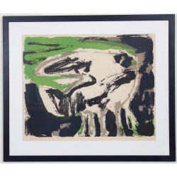 Asger Jorn 1914-1973, Kappen, litografisk værk fra 1956 Asger Jorn 1914-1973, Kappen, litografisk værk fra 1956