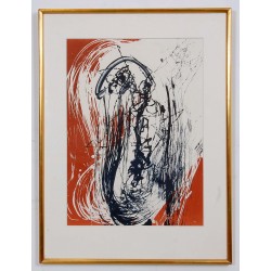 Asger Jorn 1914-1973, Uden titel, litografisk værk fra 1973, Asger Jorn 1914-1973, Uden titel, litografisk værk fra 1973,