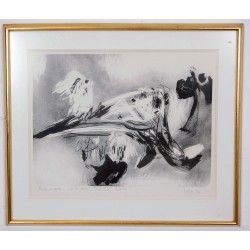 Asger Jorn 1914-1973, Sulla Strada, litografisk værk fra 1970 Asger Jorn 1914-1973, Sulla Strada, litografisk værk fra 1970
