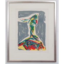 Asger Jorn 1914-1973, Jubilation Larmoyennageuse, lithographic work from 1969.   Asger Jorn 1914-1973, Jubilation Larmoyennageuse, lithographic work from 1969.