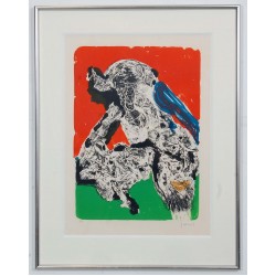 Asger Jorn 1914-1973, Provocation Ratée, litografisk værk fra 1969 Asger Jorn 1914-1973, Provocation Ratée, litografisk værk fra 1969