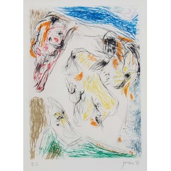 Asger Jorn 1914-1973, Euclide Coincé, litografisk værk fra 1971 Asger Jorn 1914-1973, Euclide Coincé, litografisk værk fra 1971