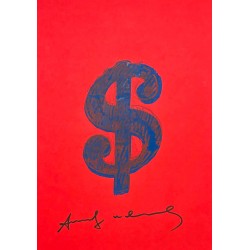 Andy Warhol  "Dollar"  litografi, Personlig Signeret.