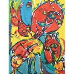 Carl-Henning Pedersen (1913-2007). 'H. C. Andersen-suiten'.litografi.