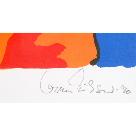 Gorm Eriksen (f. 1940): Komposition, serigrafi, 21/150