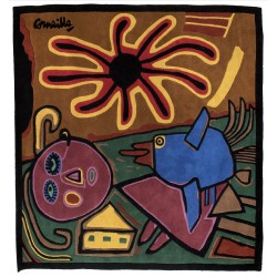 Corneille: (f. Liège 1922, d. Auvers-sur-Oise 2010) “L'oiseau bleu grand soleil”.  Corneille: (f. Liège 1922, d. Auvers-sur-Oise 2010) “L'oiseau bleu grand soleil”.