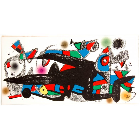 Joan Miró lithograph done on guarro paper 40x 20 cm