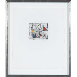Robert Jacobsen (1912-1993). Komposition. Ætsning i farver. Sign. 