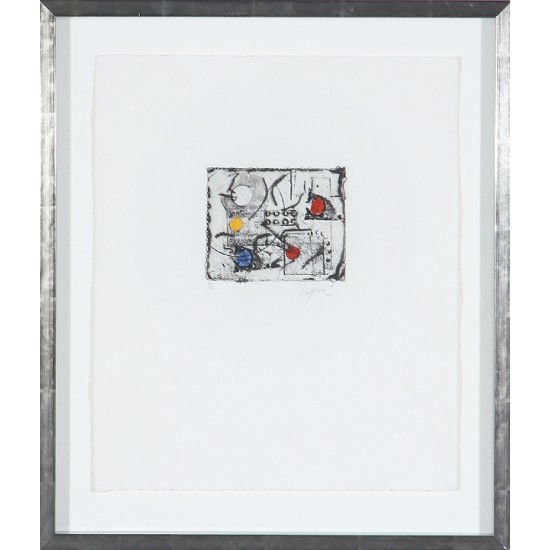 Robert Jacobsen (1912-1993). Komposition. Ætsning i farver. Sign. 