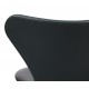 Arne Jacobsen syver stol, 3107, nypolstret i mørke grønt classic læder