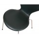 Arne Jacobsen seven chair, 3107, newly upholstered with dark green leather