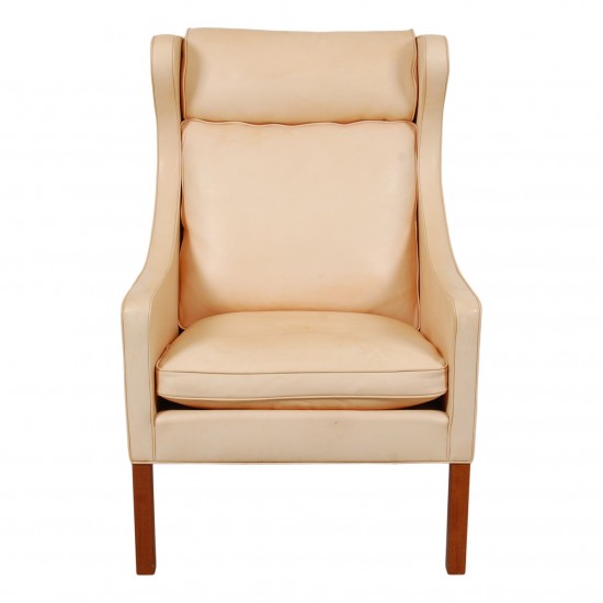 Børge Mogensen Wing chair in natural leather