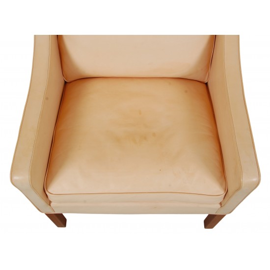 Børge Mogensen Wing chair in natural leather