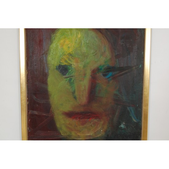 William Skotte Olsen face in dark Nuances 69x49 Cm.