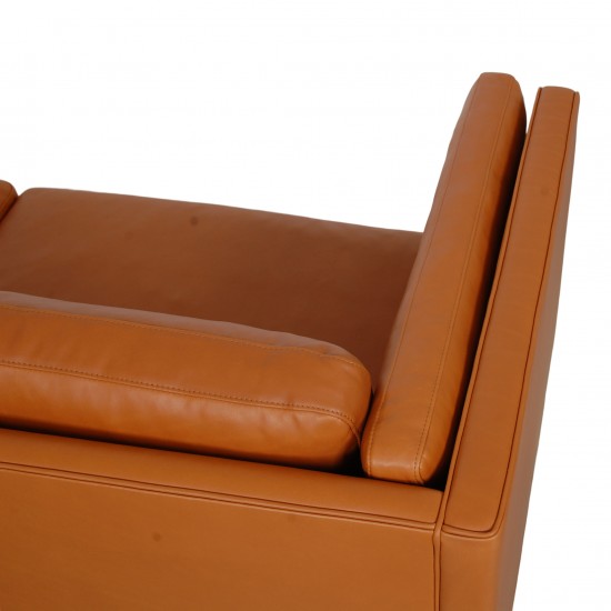 Børge Mogensen 2335 2. seater sofa reupholstered in cognac aniline leather