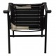 Le Corbusier LC-1 stol hairyskin sort og hvid