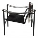 Le Corbusier LC-1 stol hairyskin sort og hvid