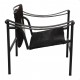 Le Corbusier LC-1 stol hairyskin sort og hvid