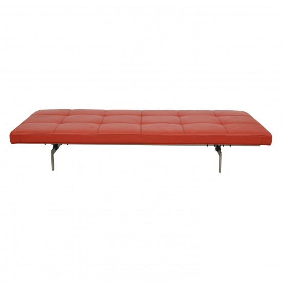 Poul Kjærholm PK-80 daybed i rødt læder 