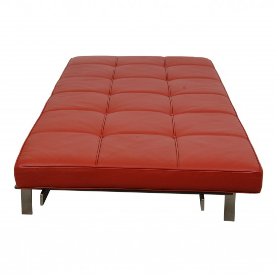 Poul Kjærholm PK-80 Daybed in red leather