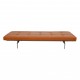 Poul Kjærholm PK-80 Daybed reupholstered in walnut aniline leather