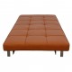 Poul Kjærholm PK-80 Daybed reupholstered in walnut aniline leather