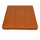 Poul Kjærholm PK-80 Daybed reupholstered in walnut aniline leather