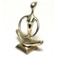 Modern bronze statuette plated with nickel silver H: 40